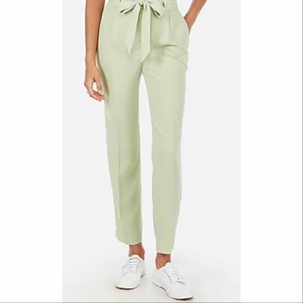 Express High Waisted Paperbag Ankle Pant